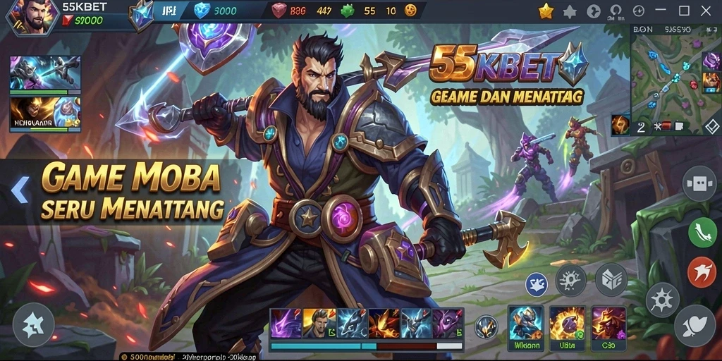 Tangkapan layar game MOBA menampilkan pertarungan seru di arena.