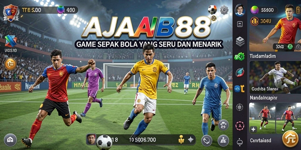 Gameplay AJAIB88 yang seru dan penuh aksi di lapangan sepak bola.