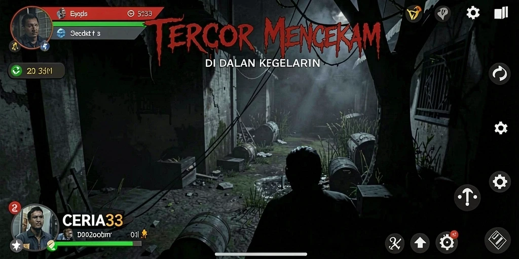 Tampilan menyeramkan dalam gameplay CERIA33 yang menguji keberanian pemain.
