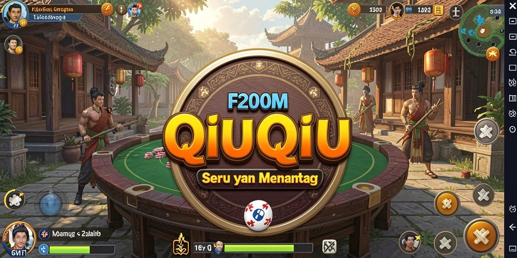 Tampilan gambar permainan QiuQiu yang seru di F200M.