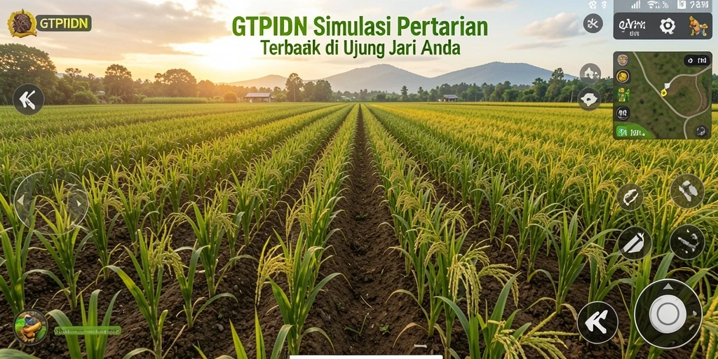 Screenshot GTPIDN menampilkan gameplay pertanian yang menarik dan penuh warna.