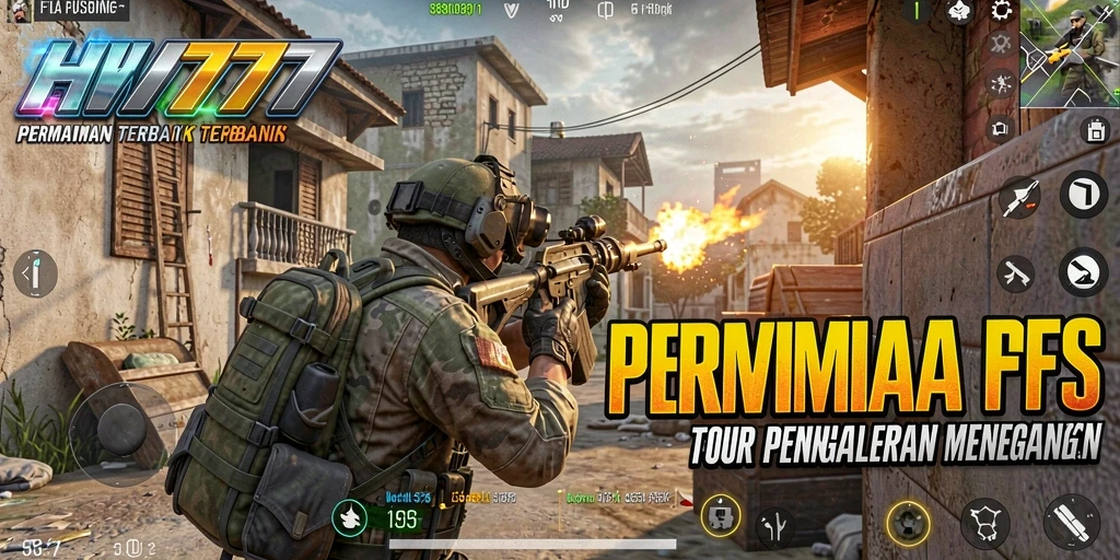 Screenshot HW777 menampilkan aksi pertempuran FPS yang mendebarkan.