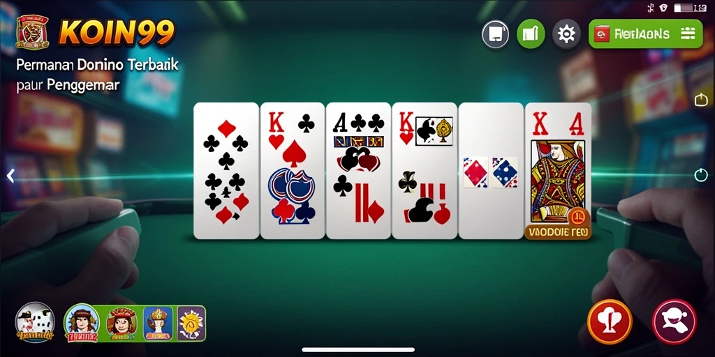 Screenshot gameplay KOIN99 menunjukkan keseruan bermain Domino.