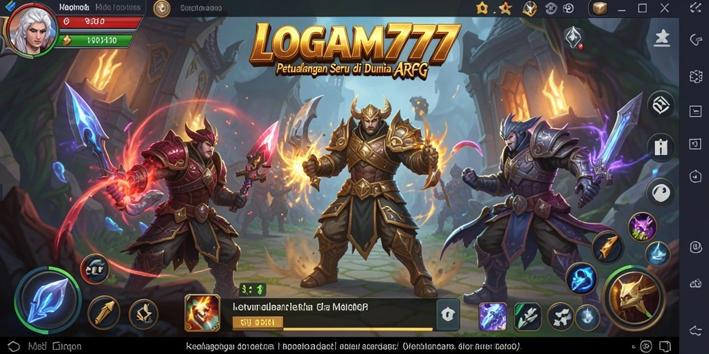 Screenshot gameplay <strong>LOGAM777</strong> menunjukkan aksi pertarungan yang intens dan mendalam.
