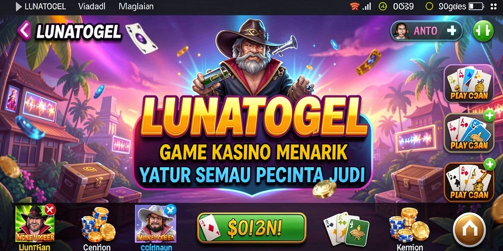 Tampilan gameplay LUNATOGEL yang seru dan interaktif.