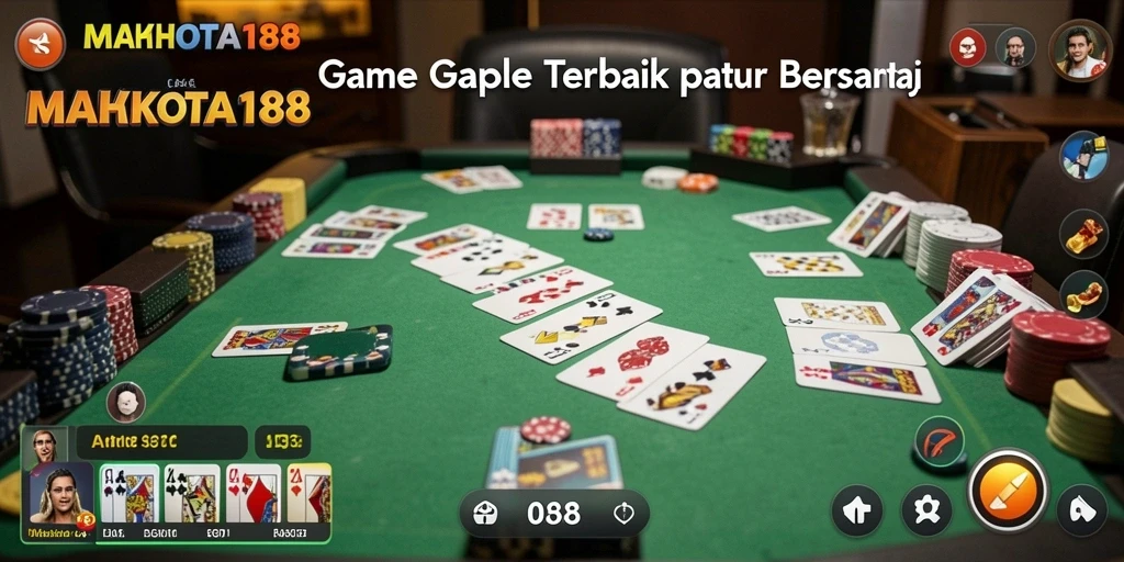 Screenshot gameplay yang menampilkan keseruan bermain Gaple.