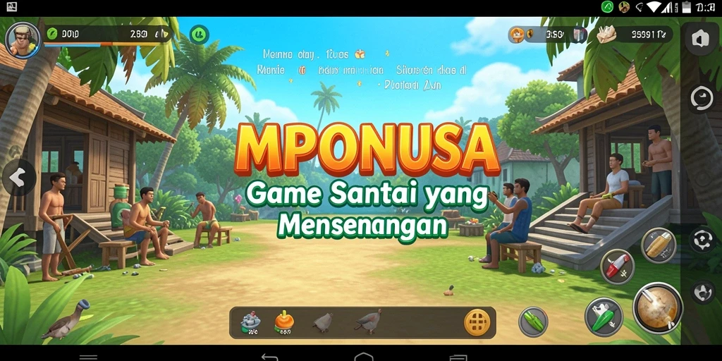 Tangkapan layar MPONUSA menampilkan pemain dalam aksi di level menarik.