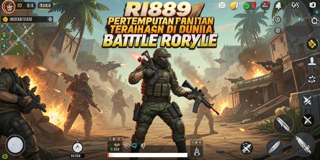 Tampilan gameplay mendebarkan di dunia Battle Royale.
