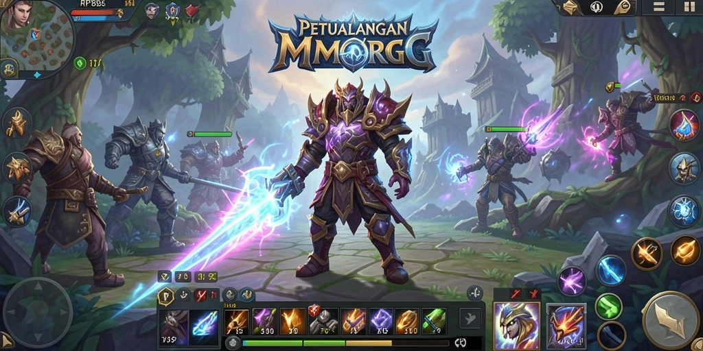 Tampilan gameplay RP886 yang menakjubkan dalam petualangan MMORPG.