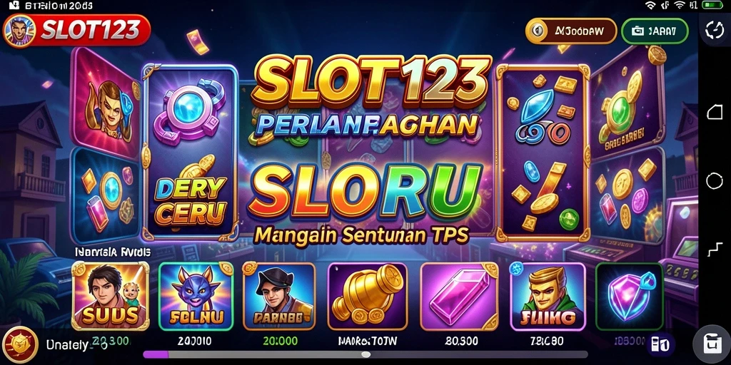 Tangkapan layar utama menampilkan gameplay seru dari SLOT123.