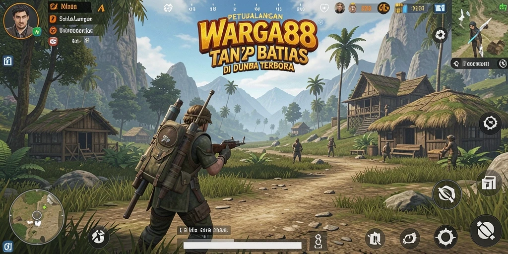 Gameplay Open World WARGA88 dengan pemandangan yang menakjubkan.